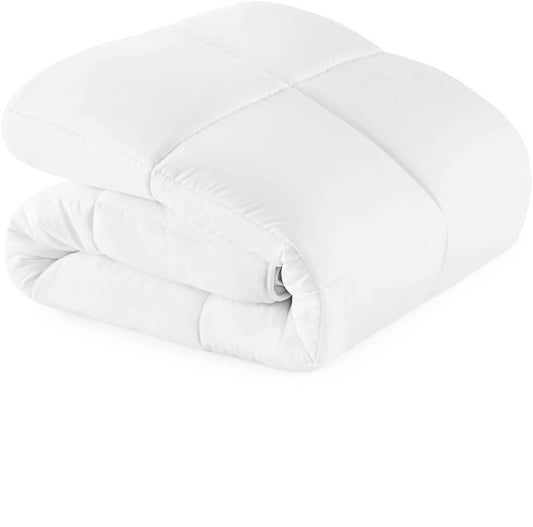 Weekender - Edredón Acolchado de Plumón Alternativo - Matrimonial - Microfibra Suave e Hipoalergénica - Úsalo Solo o con Funda - Reversible - Toda Estación - Blanco