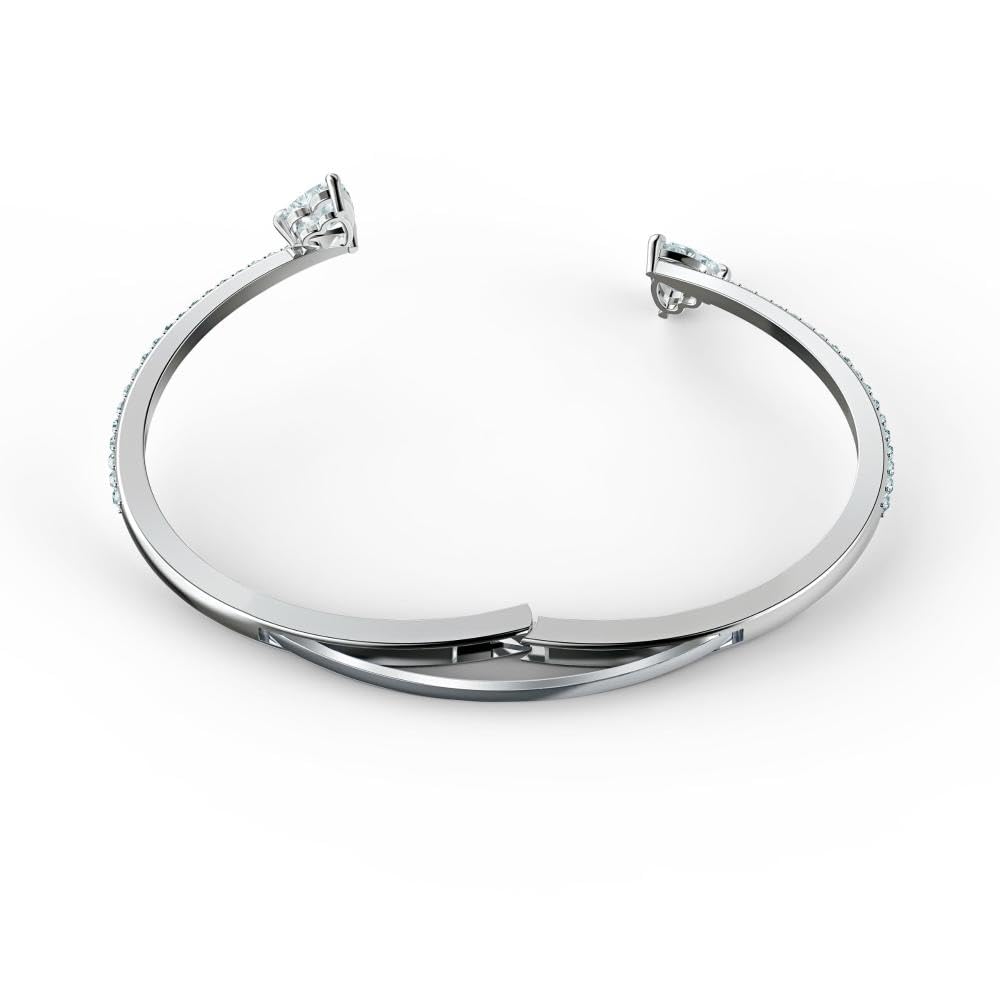 Swarovski Soul - Pulsera de corazón, acabado rodio, cristales transparentes