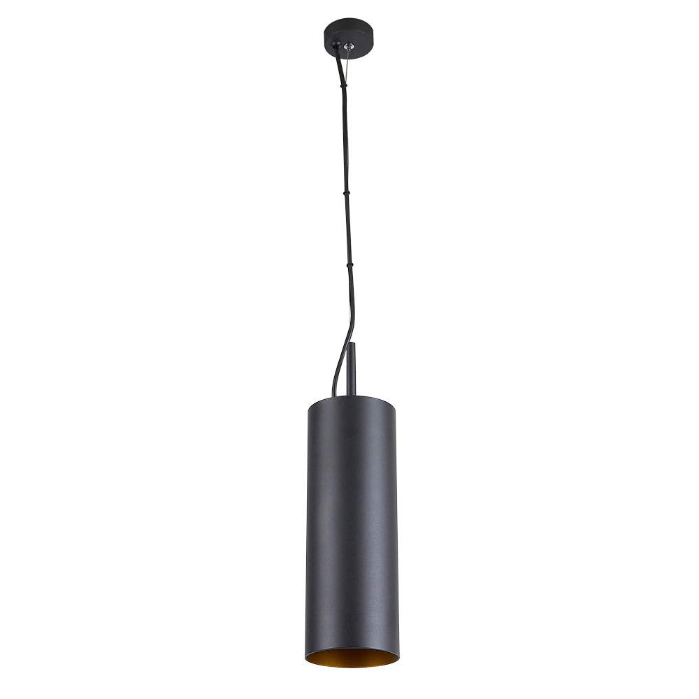Tecnolite Lámpara Colgante, Base E27, Luz Colgante de Techo Moderno, Color Negro, 100 - 240 V,