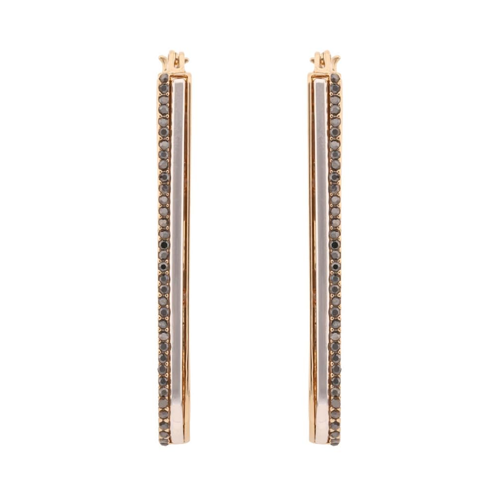 Nine West Aretes Tritone Emblems Dorados | Aleación de metales, acabado brillante, pequeño, pouch de marca