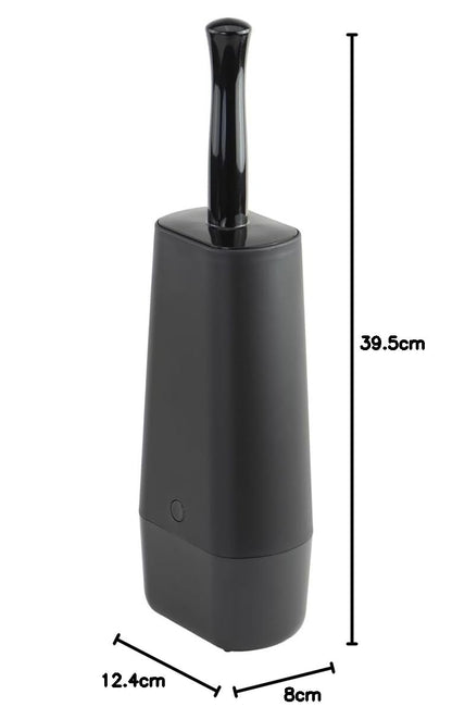 Casabella Cepillo para Polvo higiénico para Inodoro con Cesta, Color Negro