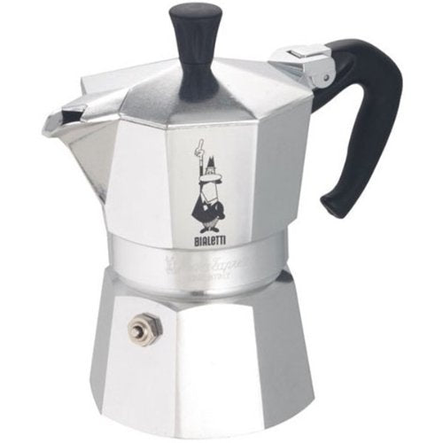 Bialetti - Moka Express: Iconic Stovetop Espresso Maker, Makes Real Italian Coffee, Moka Pot 1 Cup (2 Oz - 60 Ml), Aluminium, Silver