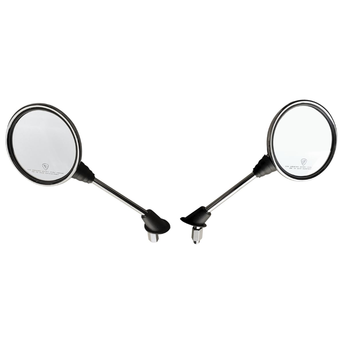 Italika F10010334 Juego Espejos Cromados con Isotipo, Gris