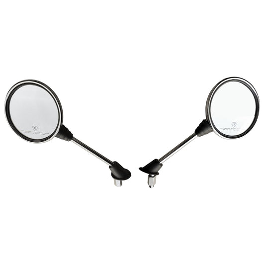 Italika F10010334 Juego Espejos Cromados con Isotipo, Gris