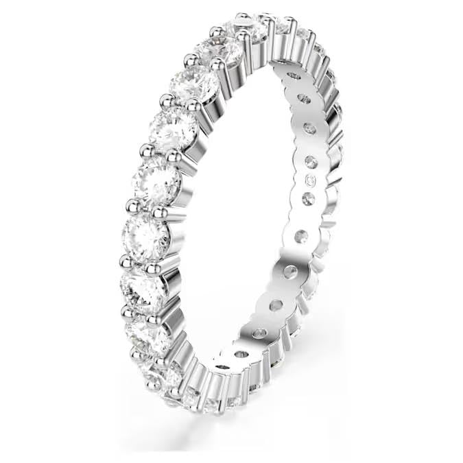 Swarovski Anillo Matrix Vittore Blanco, Baño de rodio