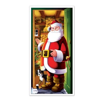Beistle - Funda para puerta de Papá Noel 20012, 30 x 5 pulgadas