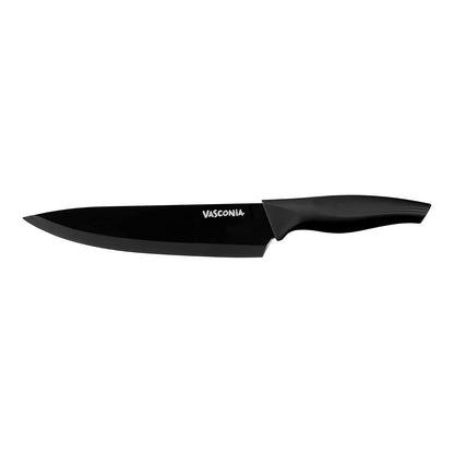 Vasconia Básicos Cuchillo de Cocina de Acero Inoxidable, Mango Negro - Chef