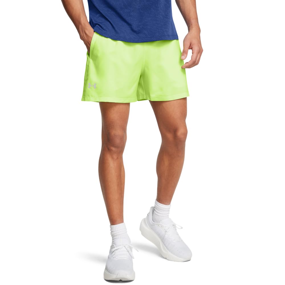 Under Armour Launch Run Shorts para Correr 5 Pulgadas - (304) Morph Green - Morph Green - Reflective - CH