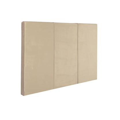 Sochic Cabecero Tapizado en Tela Velvet - 3 Paneles para Cabecera con Altura Ajustable Color Beige Ideal para Cama Matrimonial y Queen Size.