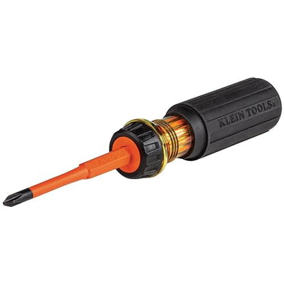 KLEIN TOOLS 32287INS | Desarmador 2 En 1 | 1000 V | Puntas Intercambiables | Desarmador 2 en 1 con puntas intercambiables y aislamiento de 1000 V, ideal para trabajos eléctricos en espacios reducidos.