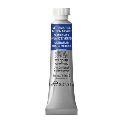 Winsor & Newton Acuarela Professional en Tubo 5 ml, Varios Colores - Tubo de 1.7 onzas - 5 ml - Azul (Ultramarine Green Shade - 667)