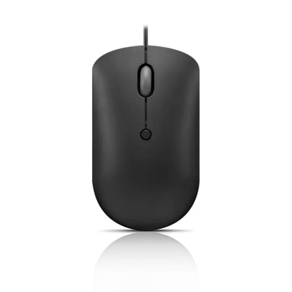 Lenovo 400 USB-C - Mouse con Cable Compacto - Mouse portátil Compatible con Bolsillo para portátil o Monitor de computadora Grande, Color Negro
