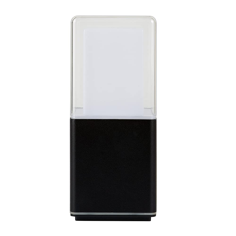 Tecnolite Lampara Solar LED Jardín Exterior, 13 W, Luz Cálida Suave, Luces Solares, Color Negro, IP 65