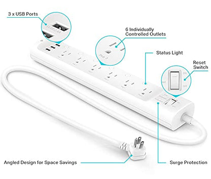 TP-Link Kasa Smart WiFi Plug Mini - Enchufe inteligente, Tira de electricidad inteligente, 1 paquete, Blanco