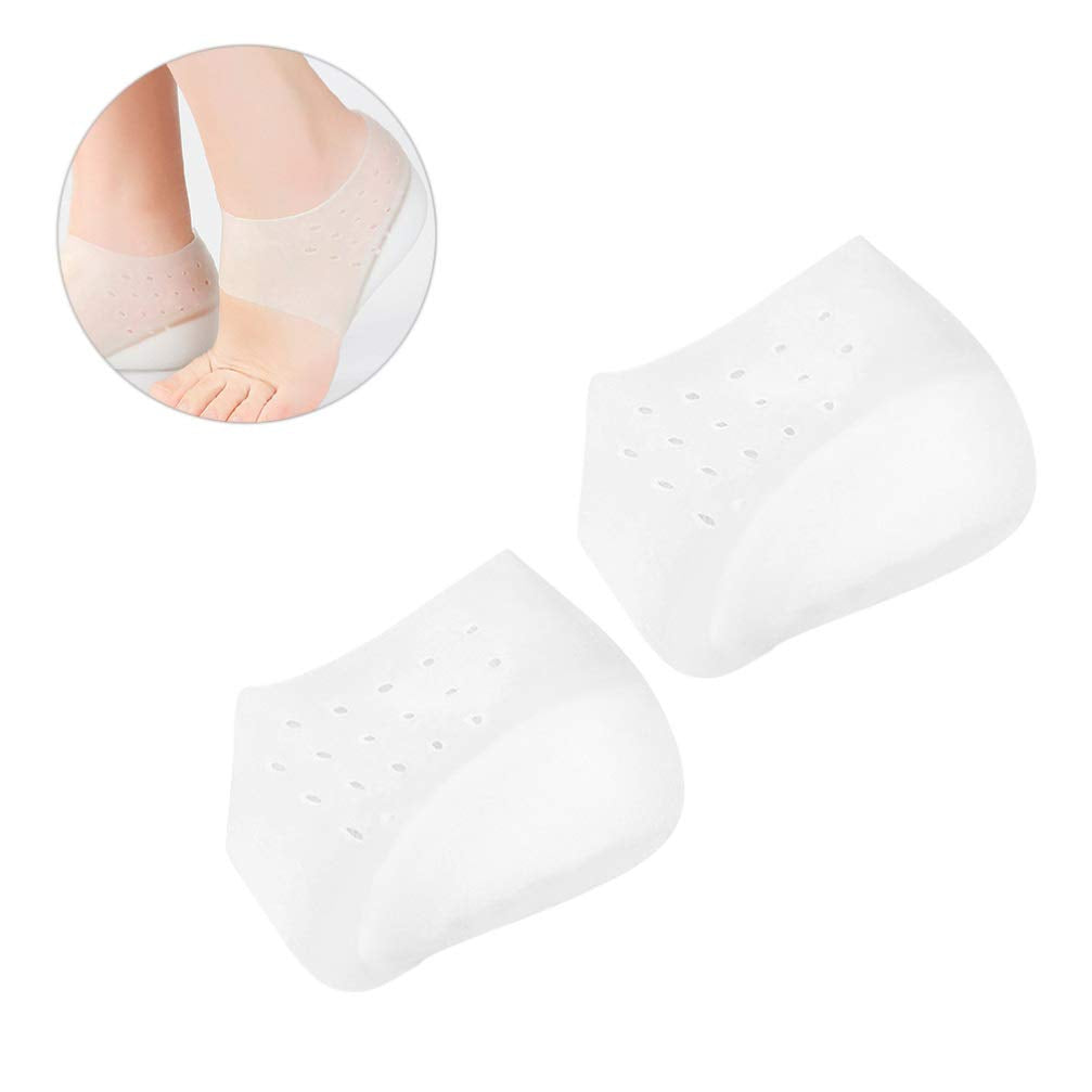Milisten Plantillas de Aumento de Altura Almohadillas de Silicona para El Talón Almohadillas de Gel de Elevación Suave para El Talón Insertos de Almohadilla para El Talón para Mujeres Hombres (5.5 Cm))