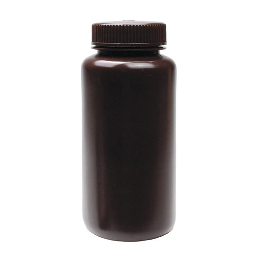 United Scientific® - Contenedores de muestras con tapas, botella de reactivo de alta densidad de color ámbar de alta densidad – Contenedor químico – Botellas de 16 onzas (500 ml) Botellas de plástico