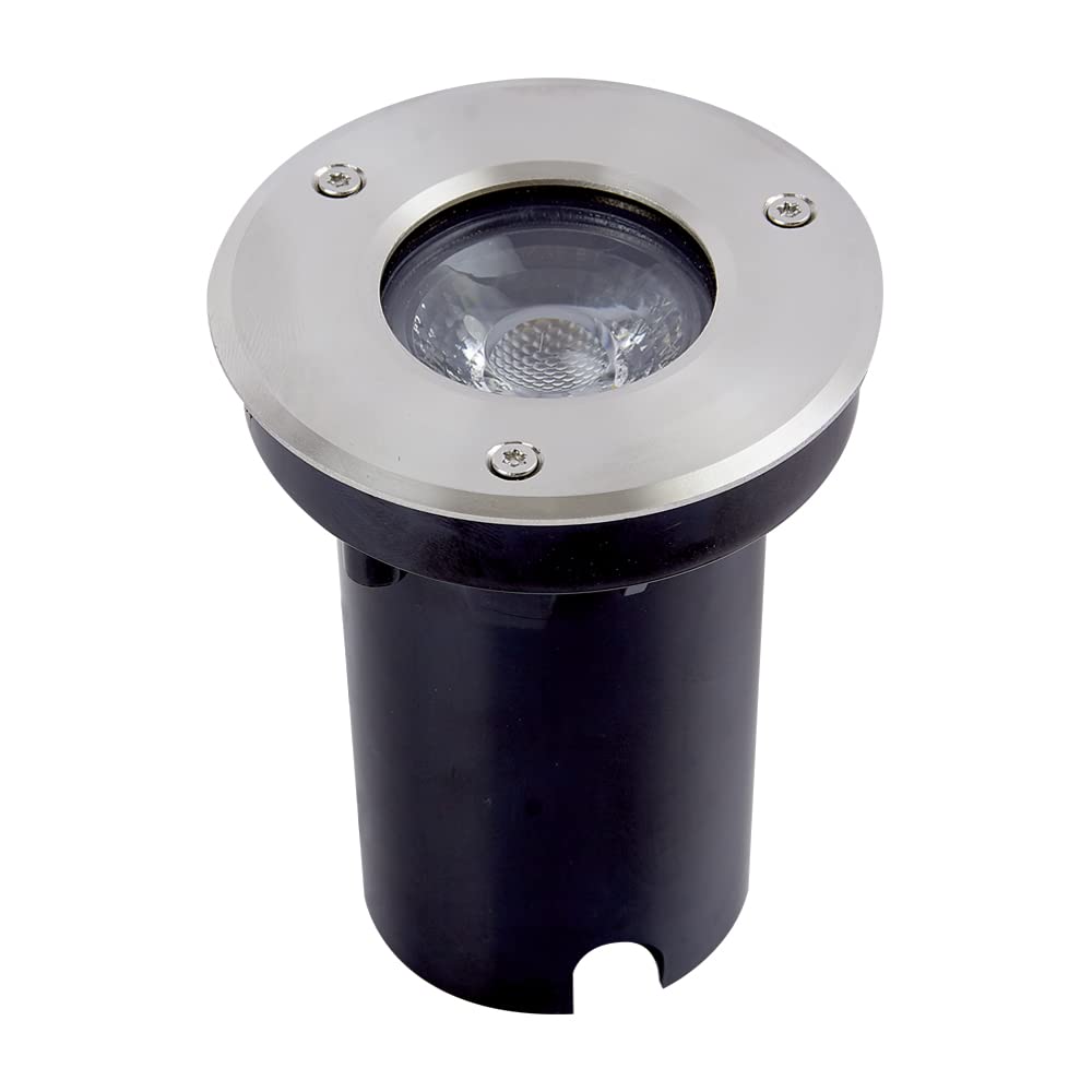 Tecnolite - Lámpara de Piso LED Empotrable Exterior 6 W, Luz Suave Cálida, IP65, LED Integrado