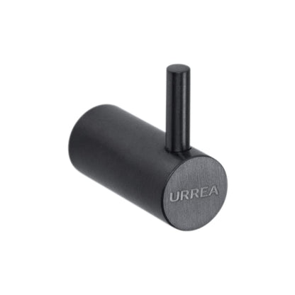 URREA INOX.06.2 Gancho Sencillo para Baño, Modelo INOX®, Acabado Negro