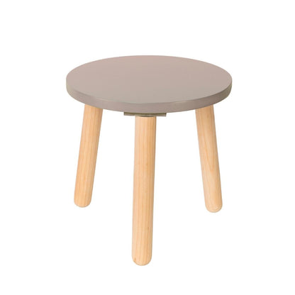 DUDUK Banco de Madera Circular para niños (Gris Oscuro)