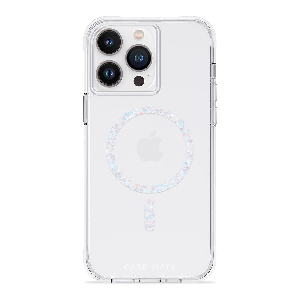 Case-Mate Funda Transparente para iPhone 14 Pro Max con MagSafe - Clear Stardust