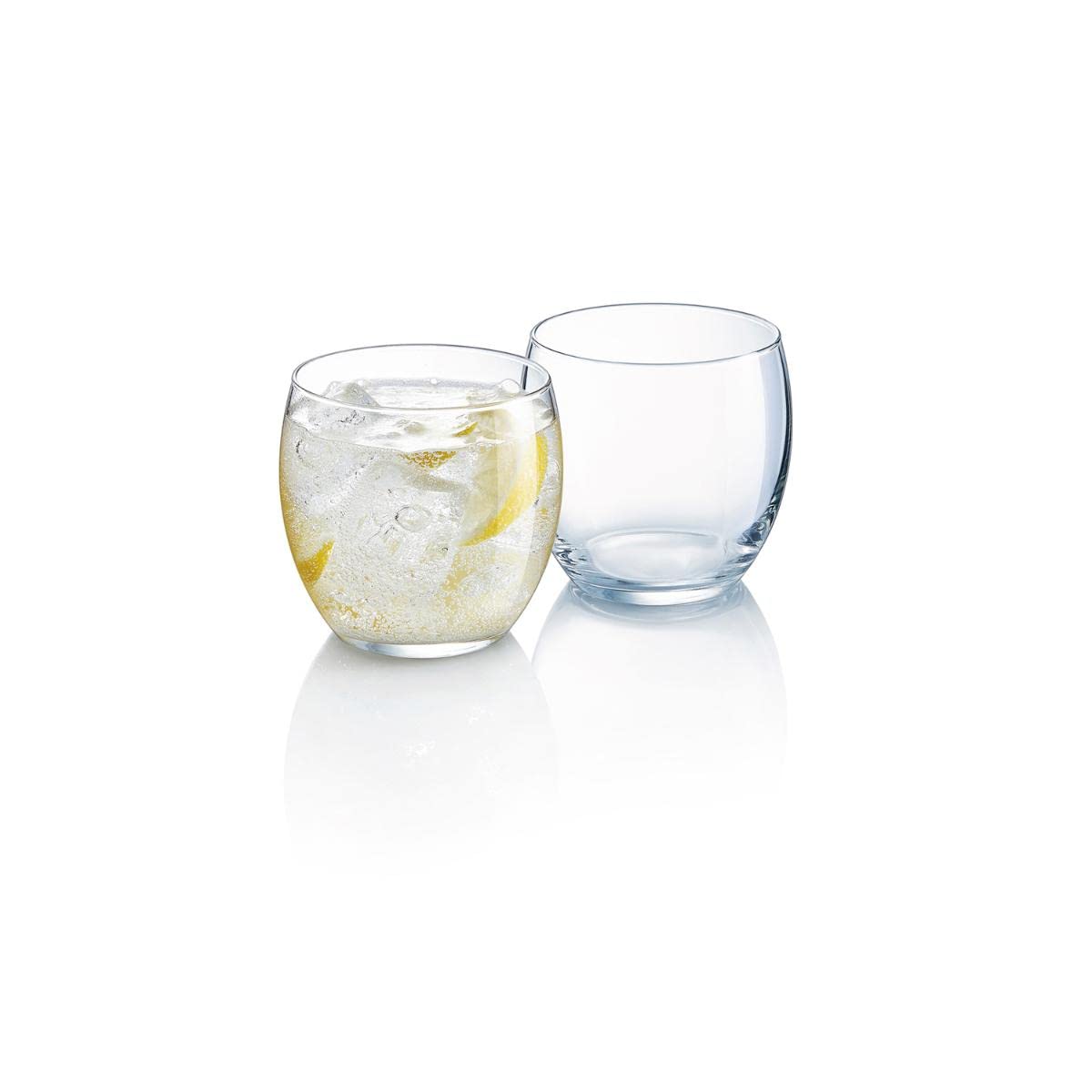 Luminarc 307-5287 Juego de 6 Vasos de Cristal Francés. Modelo Versailles, Set de Vasos Old Fashion, Ideales para Coctelería y Bebidas en las Rocas, Capacidad 350 ml con Caja de Regalo