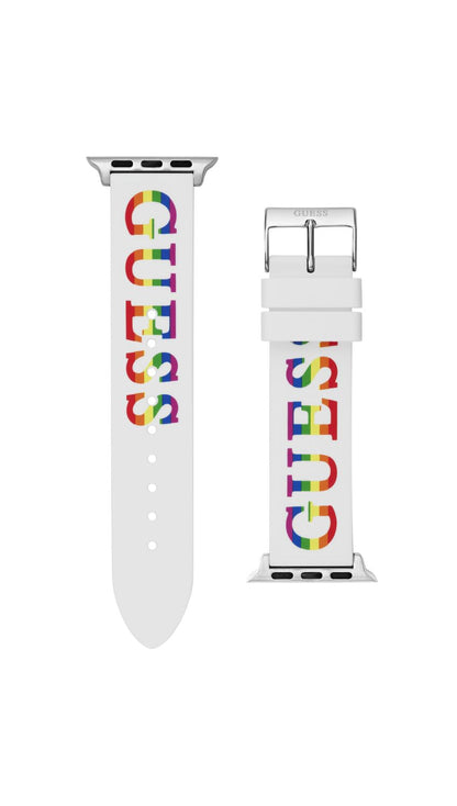GUESS Correa de reloj inteligente para Dama compatible con Apple Watch (38MM-40MM) Blanco