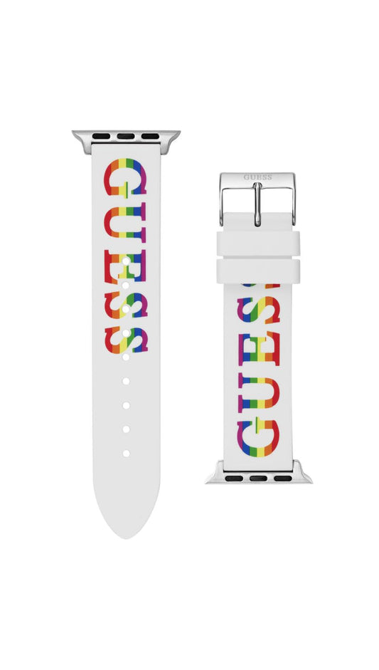 GUESS Correa de reloj inteligente para Dama compatible con Apple Watch (38MM-40MM) Blanco