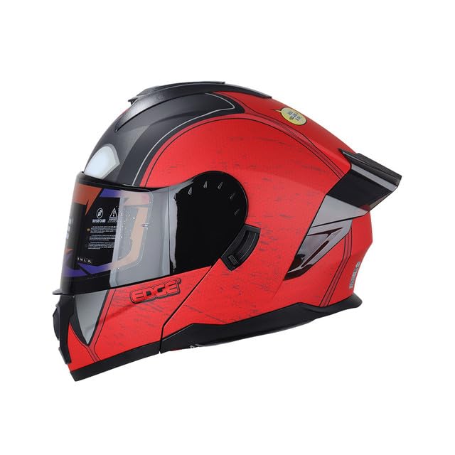 Casco de Motocicleta Edge, Visor Doble Antivaho, Certificado DOT - XL - Deadpool