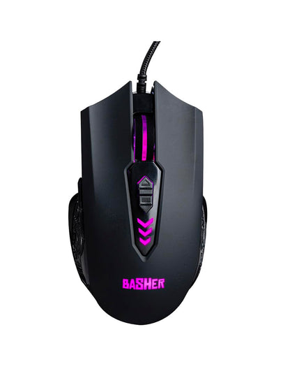 Mouse Gamer alámbrico para PC/Mac 6,400 dpis con luz led BASH-3001