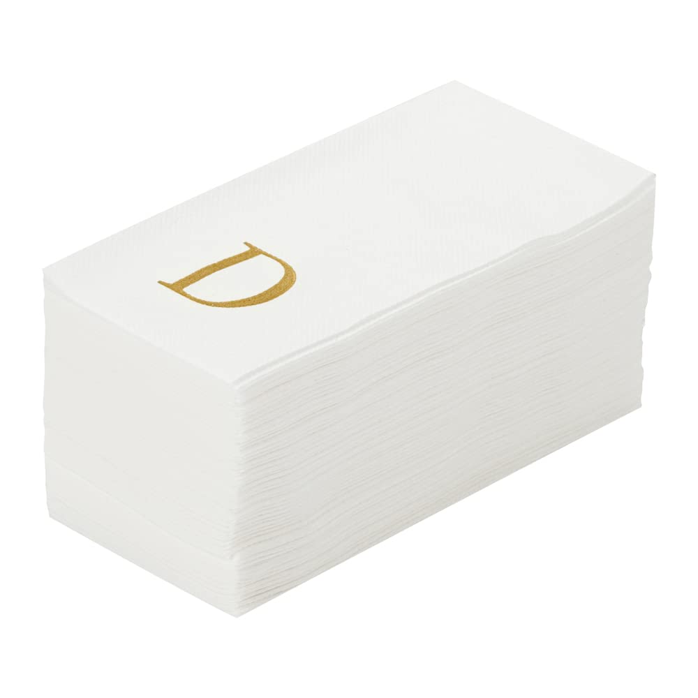 Restaurantware Toallas de Papel Luxenap Letra Dorada H, Paquete de 50 - Oro - 50 Unidades - D