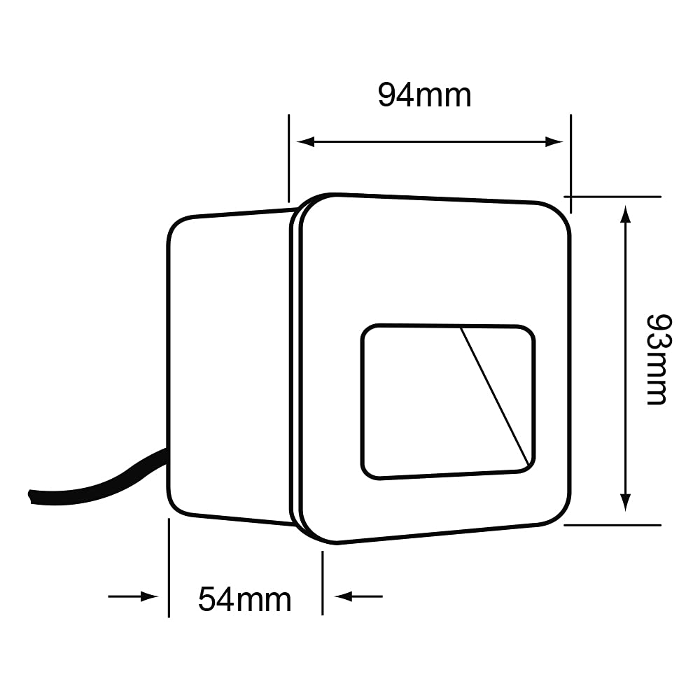 Tecnolite - Lámpara de exterior LED para empotrar, 2 W, Luz suave cálida