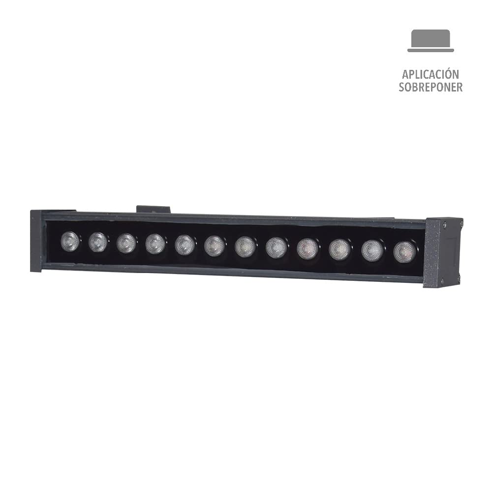 Tecnolite PROMETEO Barra de Luz LED Wall Washer 14.5 W, Luz de Luna Color Verde, IP65, IK08, A prueba de agua y golpes