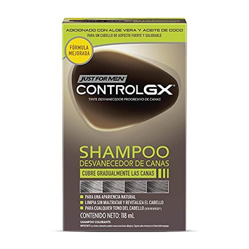 Just for Men Control Gx Shampoo Desvanecedor Progresivo De Canas, Paquete de 3, 118ml