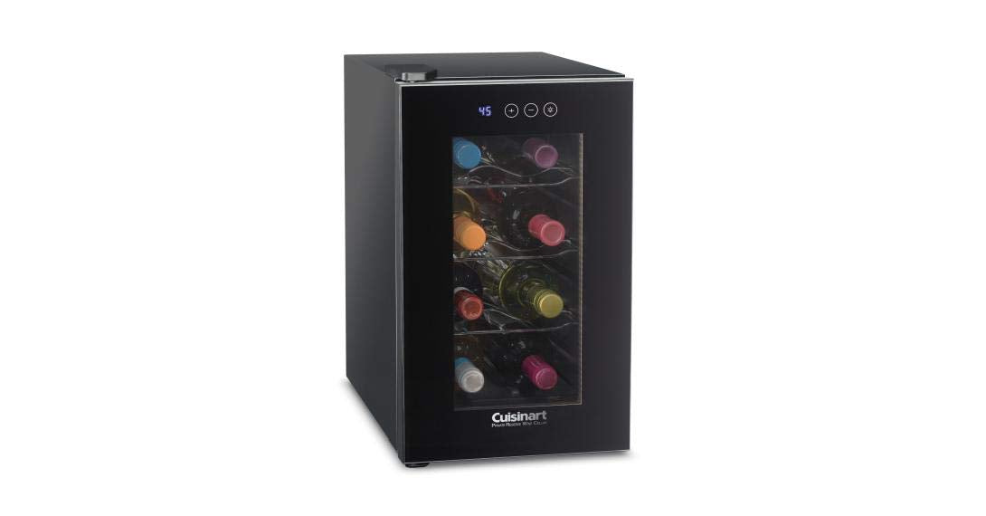 Cuisinart Enfriador de Vino 8 Botellas CWC-800CEN Acero Inoxidable | Enfria hasta 8 botellas, temperatura ajustable 4°-20°C, sistema silencioso y pantalla LED táctil. Botellas de 750 ml y 900 ml