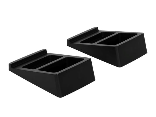 Monoprice - Soporte de Altavoz de computadora con cuña Inclinada para Altavoces de tamaño Mediano, Elevador de Altavoz, antivibración, 15 Grados de inclinación, par, para Altavoces de estantería y