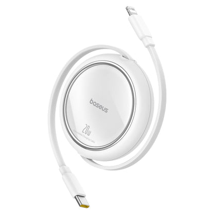 Baseus Cable USB-C a Lightning Retráctil 20W - Blanco