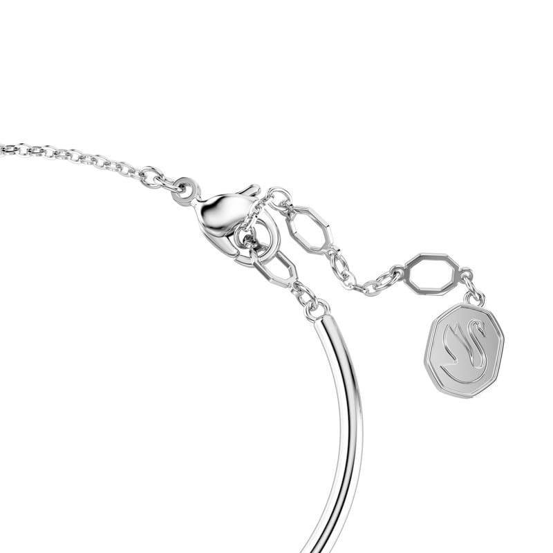 pulsera Swarovski Constella, corte redondo, diseño de Swarovski One, blanco, baño de rodio