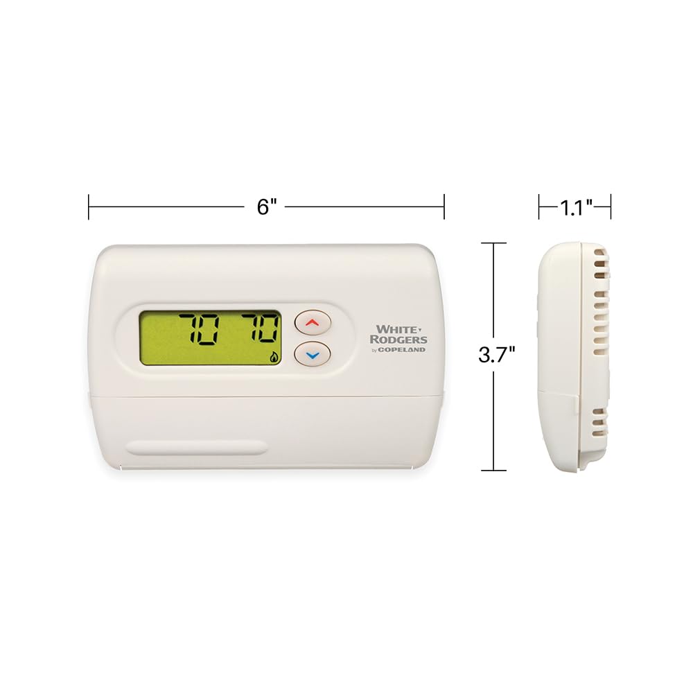 Emerson 1F86-344 - Termostato no programable para sistemas de una sola etapa, color blanco