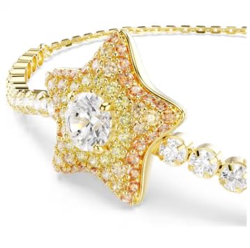 Pulsera Sublima, Talla redonda, Estrella, Lilas, Acabado en oro de 18 quilates