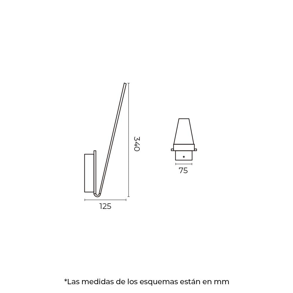 ILLUX Lámpara de pared LED, diseño moderno, aluminio, luz cálida (2700 K), ideal en salas, recepciones, Illux – ML-4603.B, Blanco
