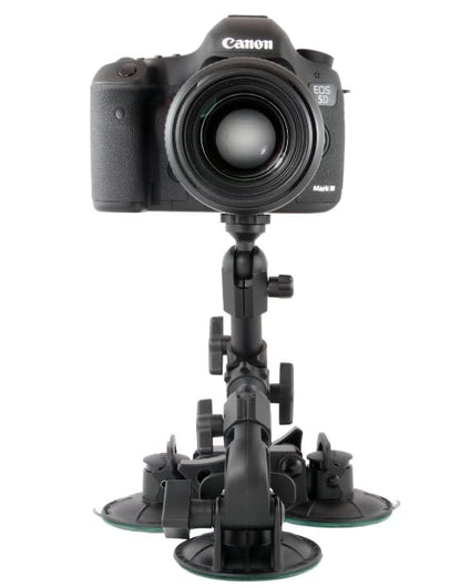 Delkin DDMNT-TRIPLE Fat Gecko Three-Arm Suction Mount (Black)