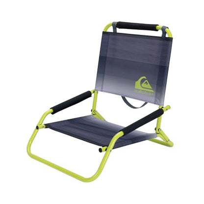 Mirabellini Quiksilver Silla de Playa Baja Plegable | Ligera, portátil, con correa de transporte, para playa, patio, camping, eventos