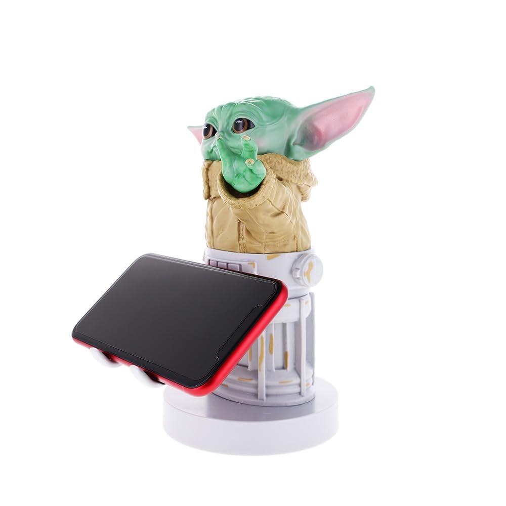 Cable Guys - Star Wars Grogu Seeing Stone Pose Gaming Accessories Holder & Phone Holder for Most Controller (Xbox, PS, Nintendo Switch) & Phone