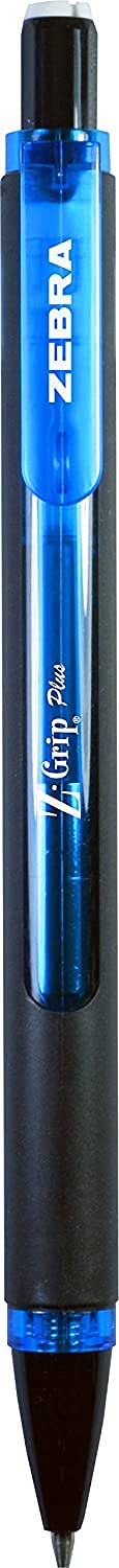 Zebra Z-Grip Plus Portaminas recargable, 0.7 mm, minas y borrador como bono, colores de barril surtidos, Green, Yellow, Blue, Azul, verde, amarillo, 3-unidades