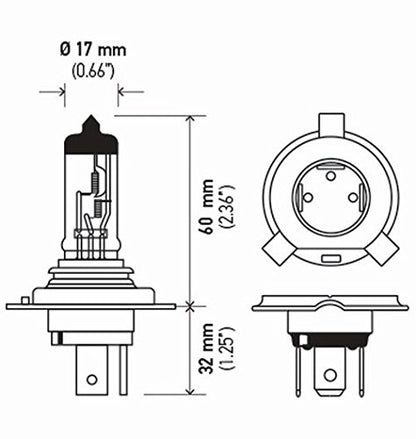 Hella 9003 2.0TB Kit de 2 Focos de Alto Rendimiento H4 2.0, Blanco Azulada