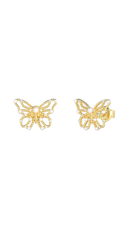 GUESS Aretes para Mujer BORBOLETA color Dorado