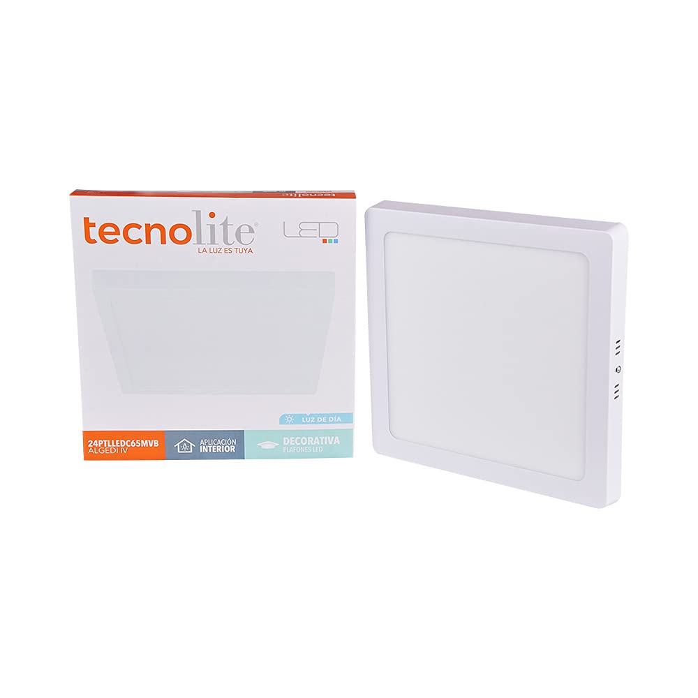 Tecnolite Lampara Sobre poner techo Blanco 24W Luz día 24PTLLEDC65MVB