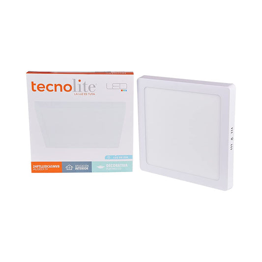 Tecnolite Lampara Sobre poner techo Blanco 24W Luz día 24PTLLEDC65MVB