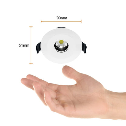 Tecnolite Lámpara Downlight LED Empotrable 9 W, Luz Suave Cálida, A Prueba de Vapor, LED integrado