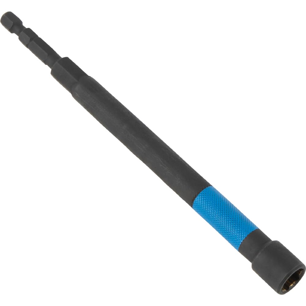 Klein Tools 65411PK3 Juego de tuercas eléctricas magnéticas codificadas por colores, unidad hexagonal de impacto de 1/4 pulgadas, eje de 5 pulgadas, alcance extendido, 3 piezas
